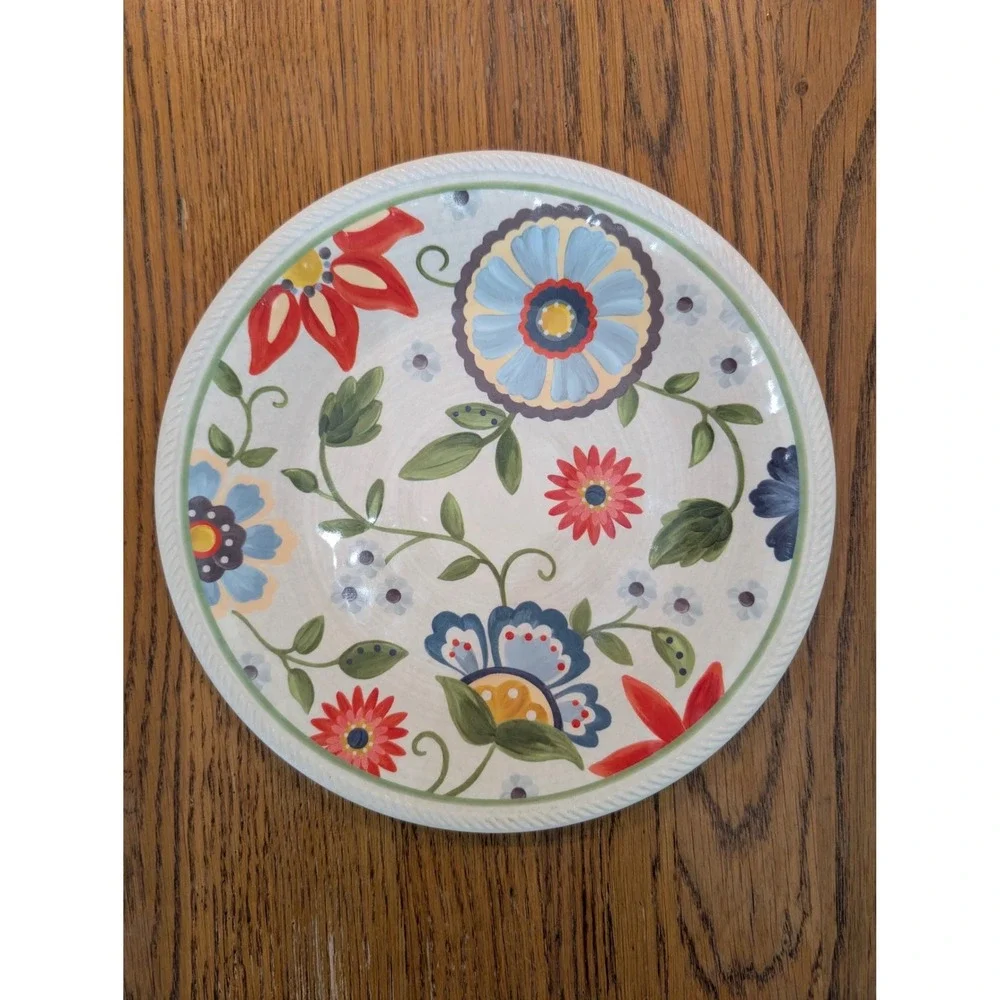 Threshold Floral Melamine Dessert/Salad‎ Plate & Cereal/Salad Bowl Set of 2